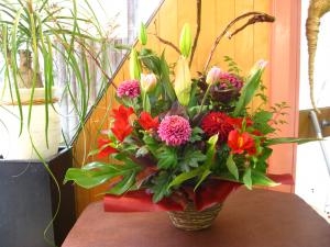 和風お祝いアレンジメント「さくら花店　三馬店」（石川県金沢市の花屋）のギャラリー写真